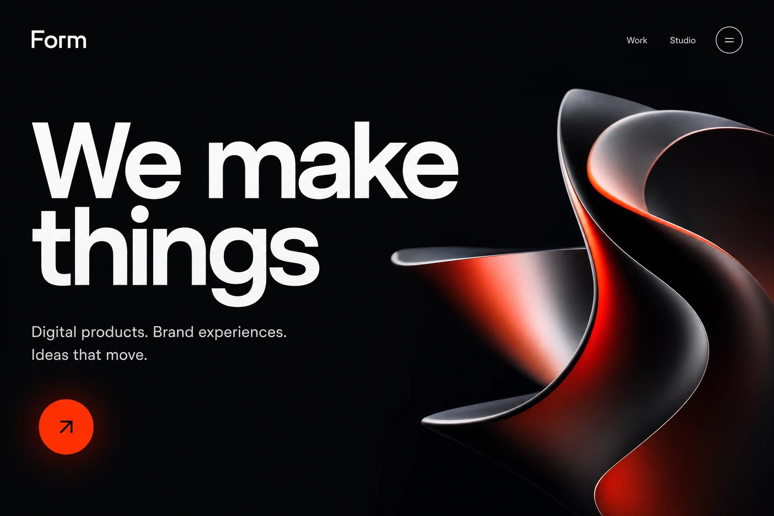 A creative studio site built with vMira Build